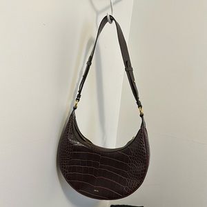 JW PEI Carly saddle bag in brown croc
